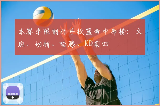 本赛季限制对手投篮命中率榜：文班、切特、哈滕、KD前四